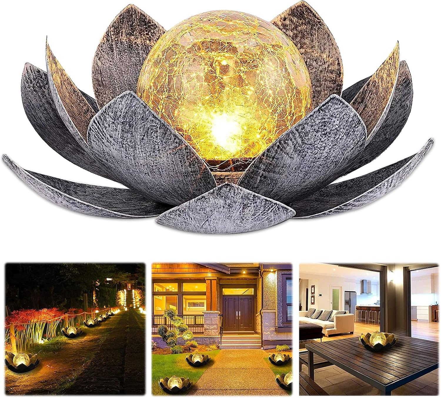 Feuille de lotus en métal pour décoration zen d’un jardin