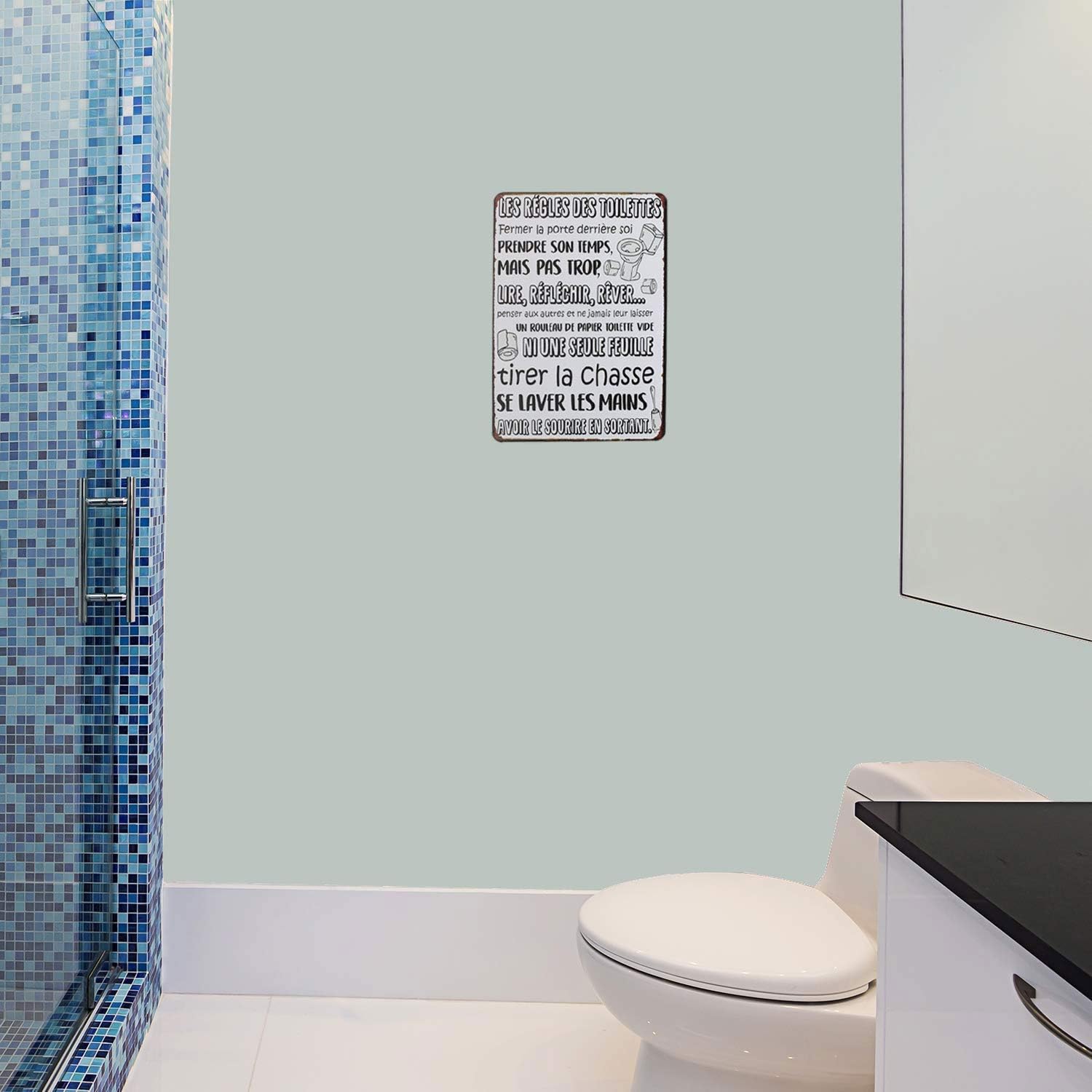 Décoration originale et élégante pour toilettes, apportant une touche de style unique et moderne