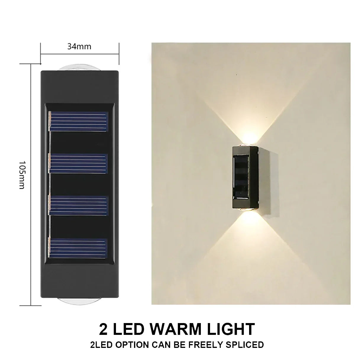 Vue détaillée de la décoration murale extérieure avec éclairage LED, montrant la qualité du matériau et du design moderne.