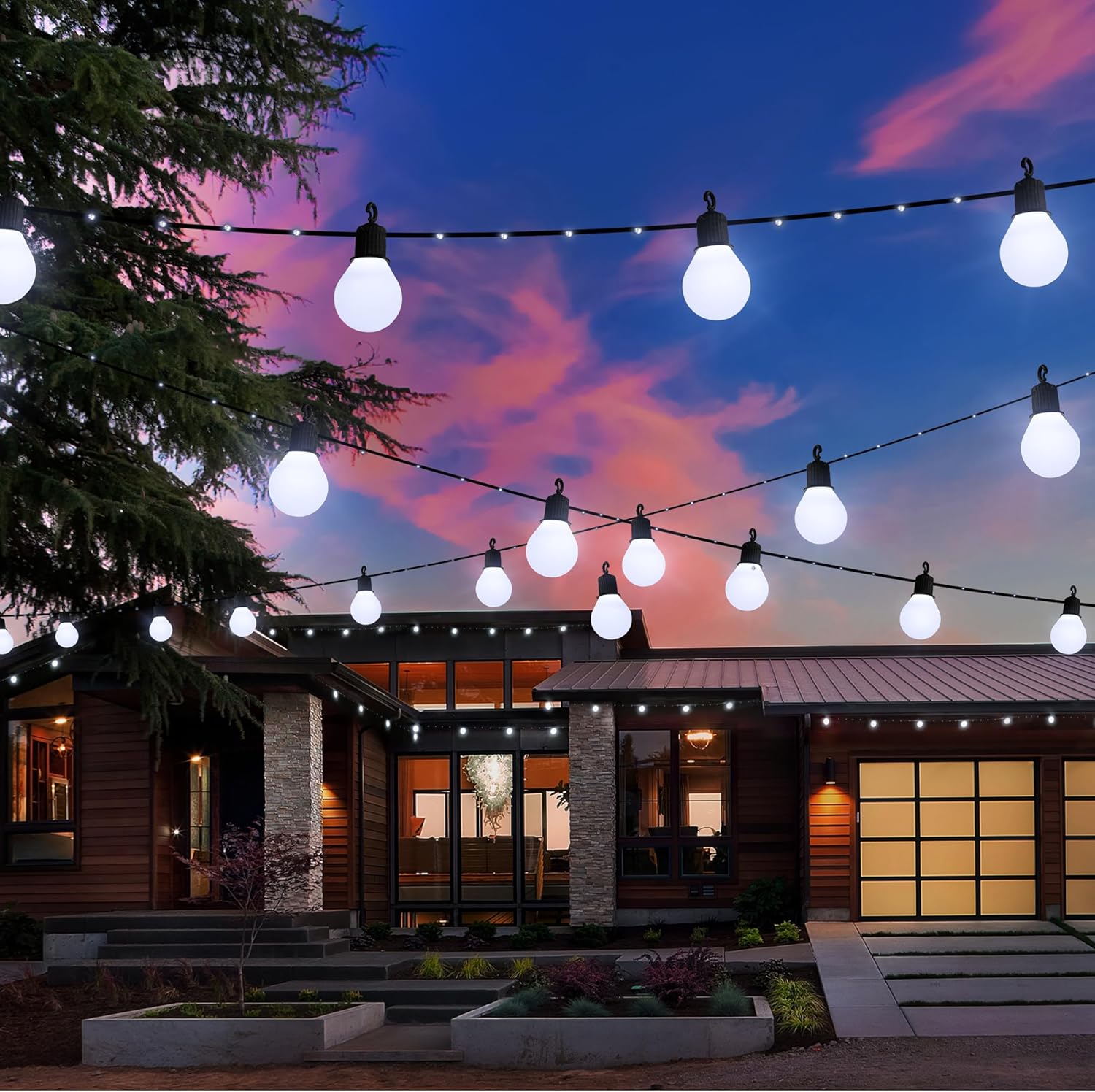 guirlande led globes oculaires jardin