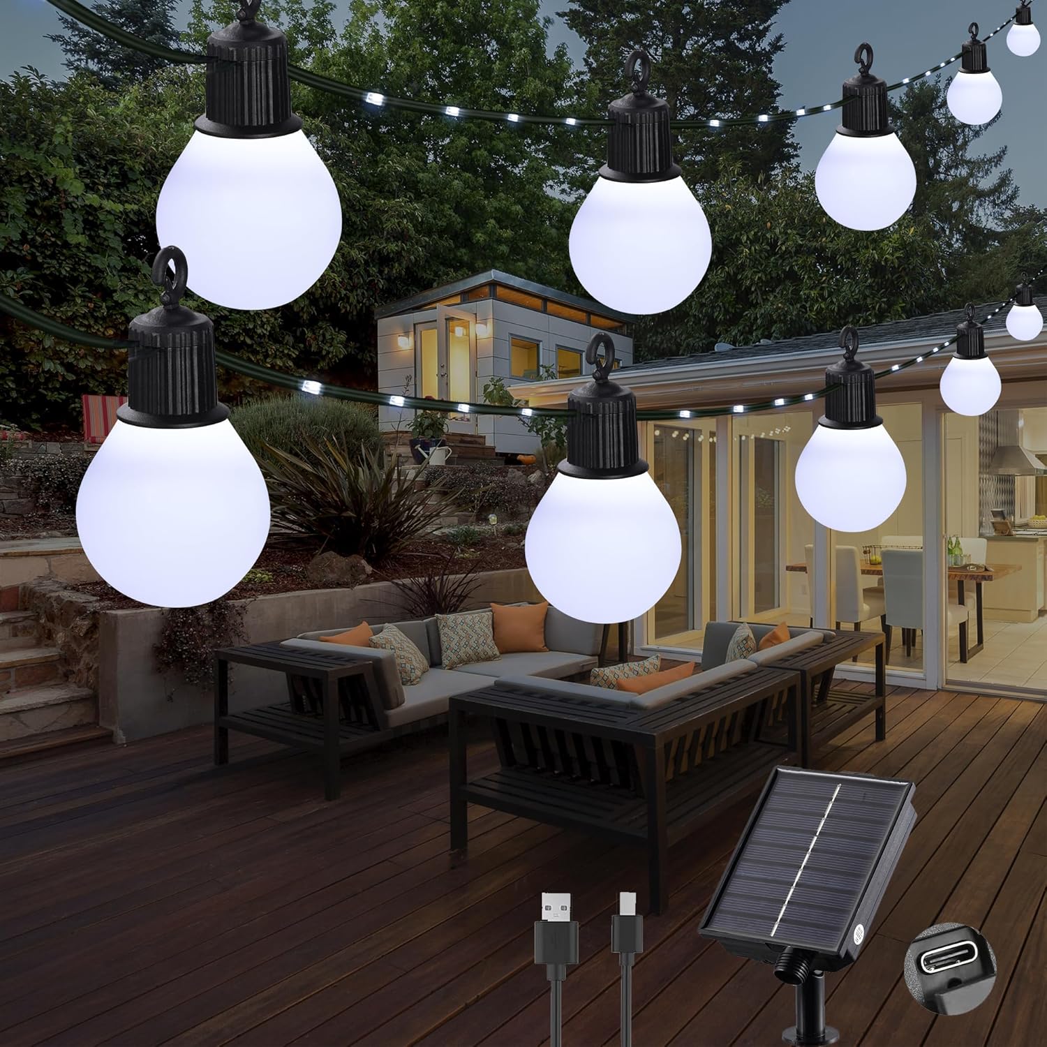 Guirlande lumineuse Halloween 10 mètres avec 20 globes oculaires LED