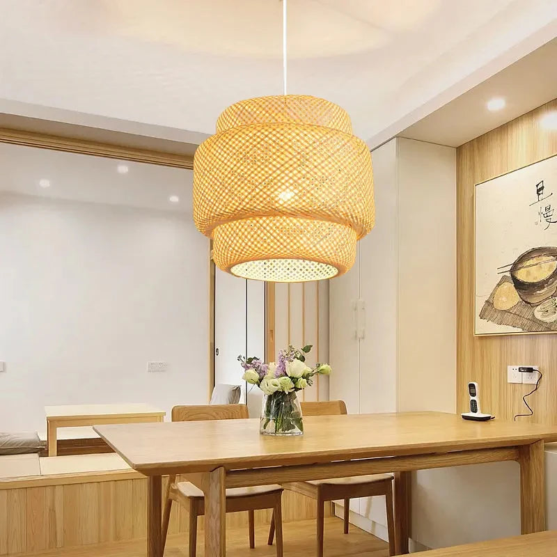 Lampe murale en bambou naturelle et artisanale