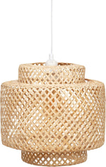 Décoration murale bois naturel : lampe en bambou - Vignette | LYNOAH