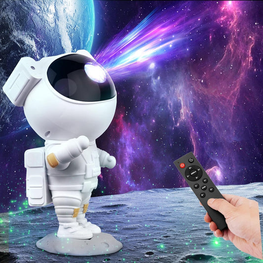projecteur galaxie astronaute en fonctionnement