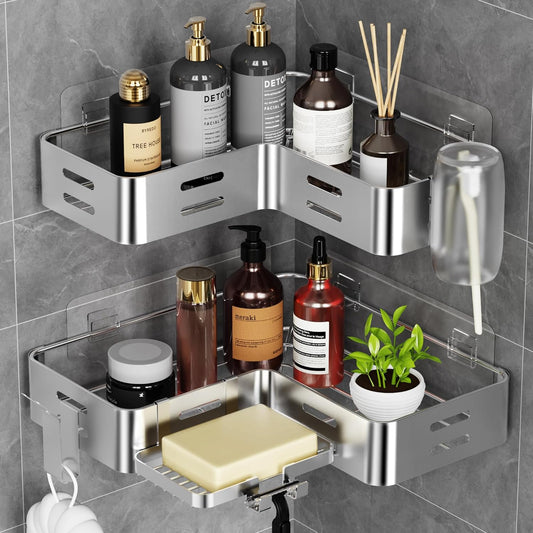 Étagère de douche sans perçage – Rangement salle de bain adhésif